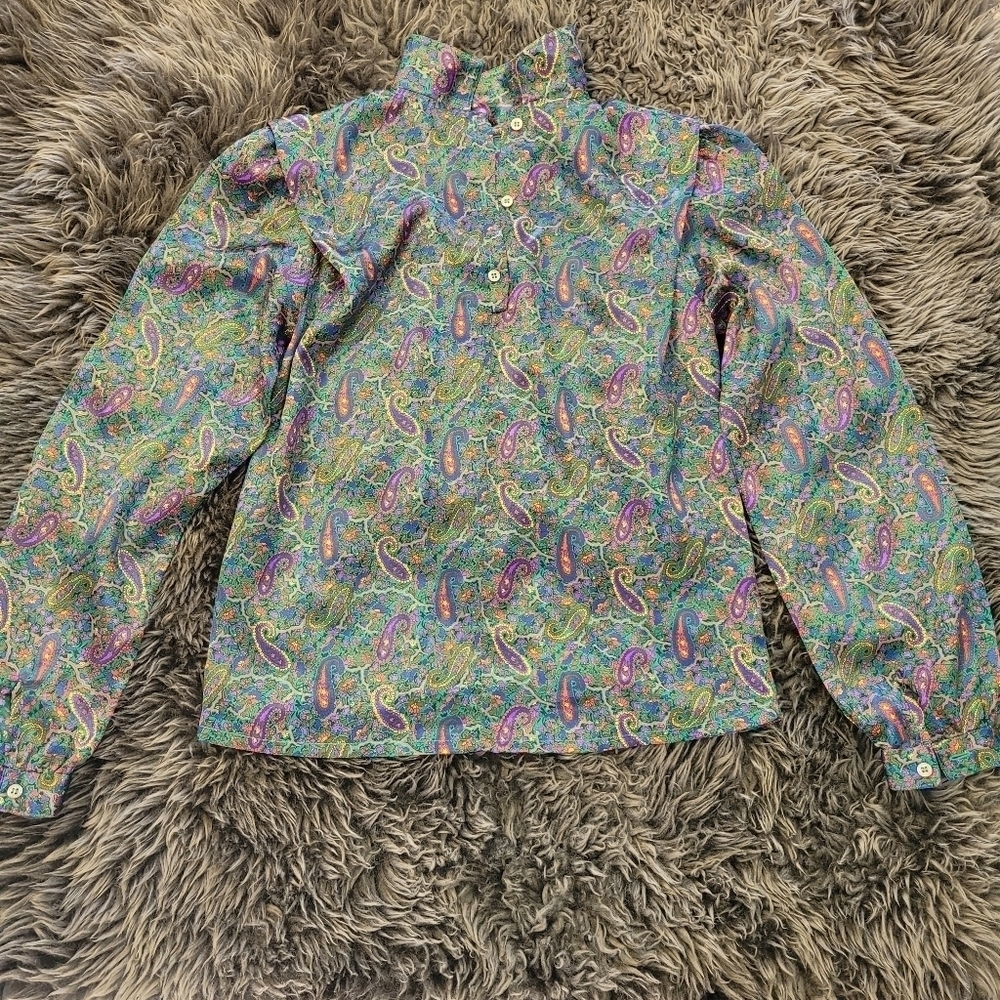 Nicola Multi-Colored Paisley Shirt Button Up